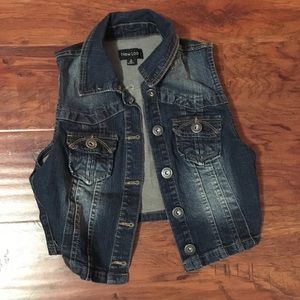 Cropped jean jacket